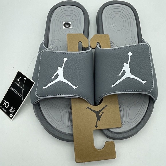 Nike Air Jordan Hydro 6 Retro Cool Grey Gray Slides 881473-004 Men's Size 10 - Picture 1 of 5